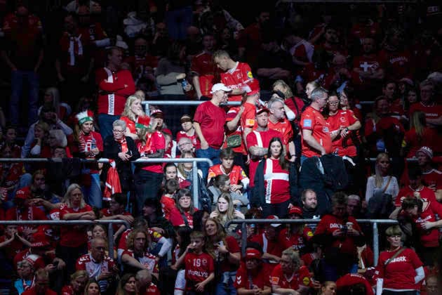 Men s European Handball Championship Denmark Spain Denmark s fans during the men s handball match between Denmark and Spain in EHF Euro 2026 Group B at Jyske Bank Boxen in Herning, Saturday, January 24, 2026 Photo Bo Amstrup Ritzau Scanpix , Herning Denmark Mors  Copyright: BoxAmrstrupx xRitzauxScanpix BoxAmstrupx spdk20260124-230110-L