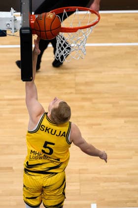 Ludwigsburg, BBL 25 26 MHP Riesen Ludwigsburg vs Basketball Loewen Braunschweig Toms Skuja Ludwigsburg Ludwigsburg MHP Arena Baden Württemberg Germany