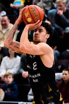 Ludwigsburg, BBL 25 26 MHP Riesen Ludwigsburg vs Basketball Loewen Braunschweig Joshua Obiesie Braunschweig Ludwigsburg MHP Arena Baden Württemberg Germany