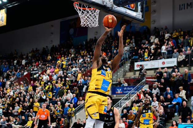 Ludwigsburg, BBL 25 26 MHP Riesen Ludwigsburg vs Basketball Loewen Braunschweig Yorman Polas Bartolo Ludwigsburg Ludwigsburg MHP Arena Baden Württemberg Germany
