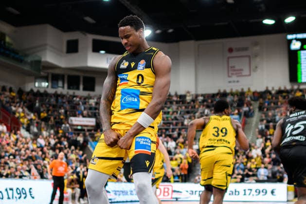 Ludwigsburg, BBL 25 26 MHP Riesen Ludwigsburg vs Basketball Loewen Braunschweig Babacar Sane Ludwigsburg Ludwigsburg MHP Arena Baden Württemberg Germany