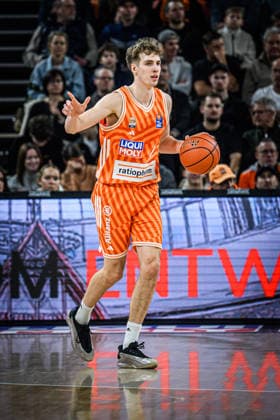 Neu Ulm, Germany, 24 01 26 Tobias Jensen ratiopharm ulm in action, on the ball, single action during the Basketball Bundesliga match between ratiopharm ulm vs MLP Academics Heidelberg at ratiopharm Arena on January 24, 2026 in Neu Ulm, Germany Photo by Harry Langer DeFodi Images ratiopharm Arena, Germany, 24 01 26 Tobias Jensen ratiopharm ulm controls the Ball during the Basketball Bundesliga match between ratiopharm ulm vs MLP Academics Heidelberg at Neu Ulm on January 24, 2026 in ratiopharm Arena, Germany Photo by Harry Langer DeFodi Images Photo by Harry Langer DeFodi Images