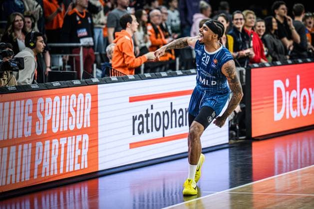 Neu Ulm, Germany, 24 01 26 Michael Weathers MLP Academics Heidelberg gestures, gestures, cheers during the Basketball Bundesliga match between ratiopharm ulm vs MLP Academics Heidelberg at ratiopharm Arena on January 24, 2026 in Neu Ulm, Germany Photo by Harry Langer DeFodi Images ratiopharm Arena, Germany, 24 01 26 Michael Weathers MLP Academics Heidelberg gestures during the Basketball Bundesliga match between ratiopharm ulm vs MLP Academics Heidelberg at Neu Ulm on January 24, 2026 in ratiopharm Arena, Germany Photo by Harry Langer DeFodi Images Photo by Harry Langer DeFodi Images