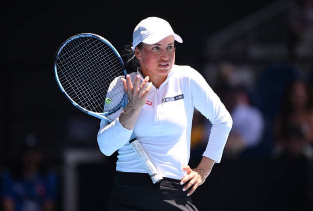 TENNIS AUSTRALIAN OPEN, Yulia Putintseva of Kazakhstan reacts during the Women™s 4th round match against Iva Jovic of the USA on day 8 of the 2026 Australian Open tennis tournament at Melbourne Park in Melbourne, Sunday, January 25, 2026. ( NO ARCHIVING MELBOURNE VICTORIA AUSTRALIA  Copyright: xJAMESxROSSx 20260125158593603817
