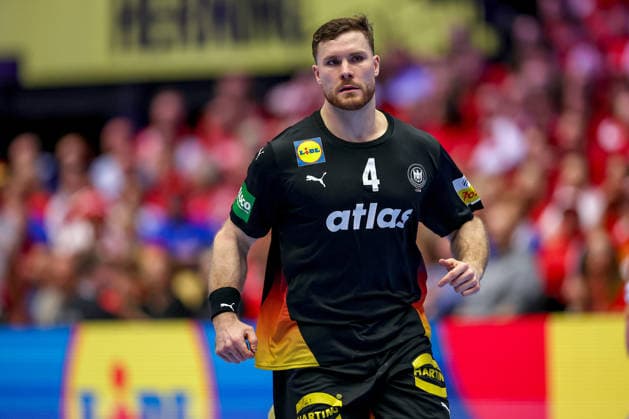 24 01 2026, Handball, Men s EHF EURO 2026, Germany Norway, Jyske Bank Boxen in Herning, Denmark, Main Round Johannes Golla Germany 04 Denmark