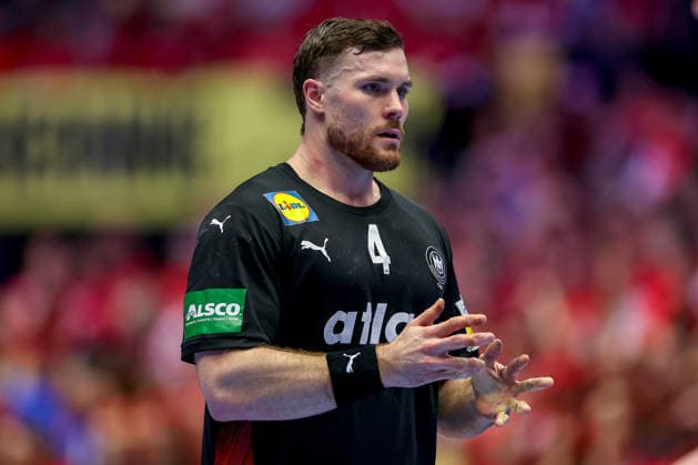 24 01 2026, Handball, Men s EHF EURO 2026, Germany Norway, Jyske Bank Boxen in Herning, Denmark, Main Round Johannes Golla Germany 04 Denmark