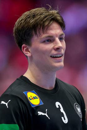 24 01 2026, Handball, Men s EHF EURO 2026, Germany Norway, Jyske Bank Boxen in Herning, Denmark, Main Round Nils Lichtlein Germany 03 Denmark