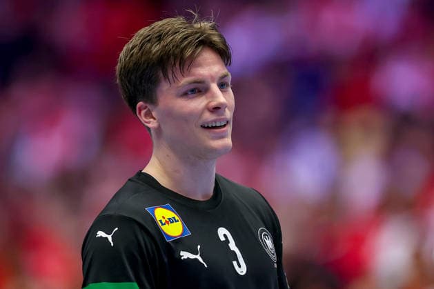 24 01 2026, Handball, Men s EHF EURO 2026, Germany Norway, Jyske Bank Boxen in Herning, Denmark, Main Round Nils Lichtlein Germany 03 Denmark