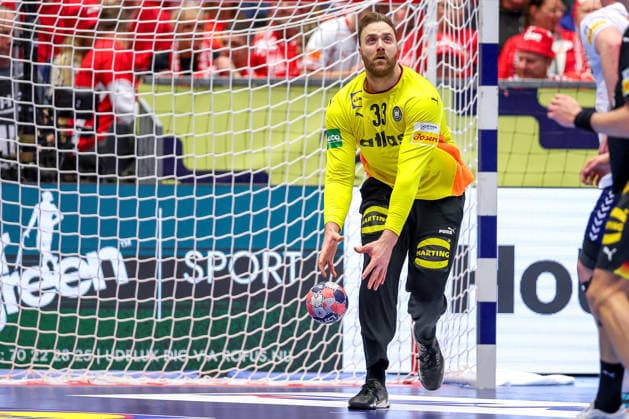 24 01 2026, Handball, Men s EHF EURO 2026, Germany Norway, Jyske Bank Boxen in Herning, Denmark, Main Round Andreas Wolff Germany 33 Denmark