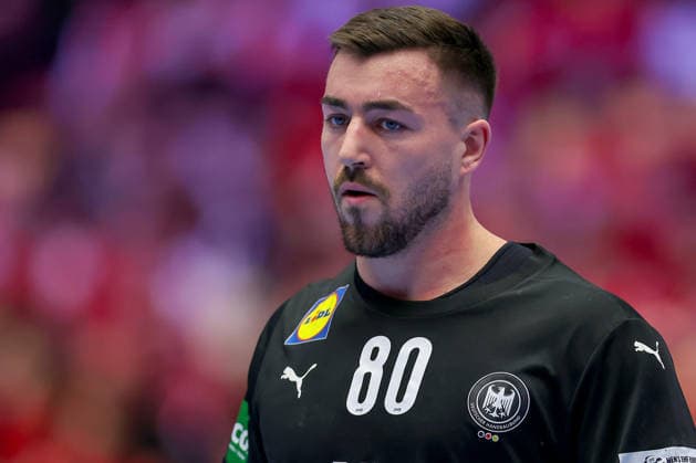 24 01 2026, Handball, Men s EHF EURO 2026, Germany Norway, Jyske Bank Boxen in Herning, Denmark, Main Round Jannik Kohlbacher Germany 80 Denmark
