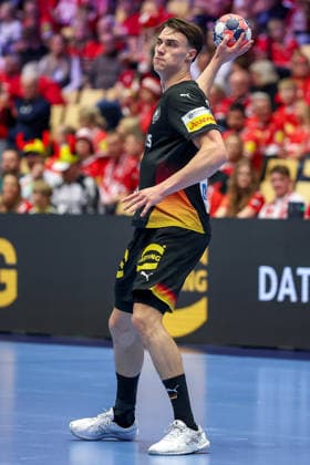 24 01 2026, Handball, Men s EHF EURO 2026, Germany Norway, Jyske Bank Boxen in Herning, Denmark, Main Round Miro Schluroff Germany 05 Denmark