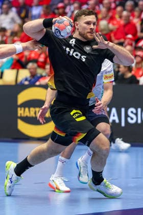 24 01 2026, Handball, Men s EHF EURO 2026, Germany Norway, Jyske Bank Boxen in Herning, Denmark, Main Round Johannes Golla Germany 04 Denmark