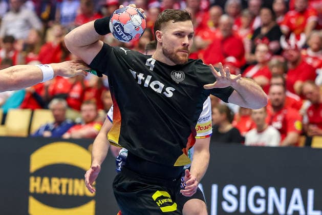 24 01 2026, Handball, Men s EHF EURO 2026, Germany Norway, Jyske Bank Boxen in Herning, Denmark, Main Round Johannes Golla Germany 04 Denmark