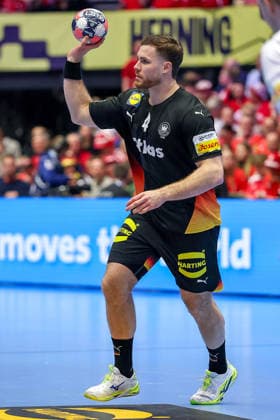 24 01 2026, Handball, Men s EHF EURO 2026, Germany Norway, Jyske Bank Boxen in Herning, Denmark, Main Round Johannes Golla Germany 04 Denmark