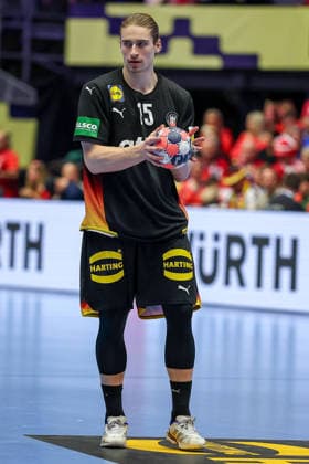 24 01 2026, Handball, Men s EHF EURO 2026, Germany Norway, Jyske Bank Boxen in Herning, Denmark, Main Round Juri Knorr Germany 15 Denmark