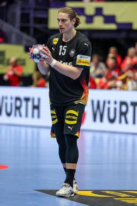 24 01 2026, Handball, Men s EHF EURO 2026, Germany Norway, Jyske Bank Boxen in Herning, Denmark, Main Round Juri Knorr Germany 15 Denmark