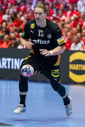 24 01 2026, Handball, Men s EHF EURO 2026, Germany Norway, Jyske Bank Boxen in Herning, Denmark, Main Round Juri Knorr Germany 15 Denmark