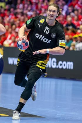 24 01 2026, Handball, Men s EHF EURO 2026, Germany Norway, Jyske Bank Boxen in Herning, Denmark, Main Round Juri Knorr Germany 15 Denmark