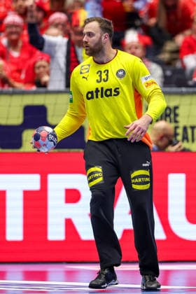 24 01 2026, Handball, Men s EHF EURO 2026, Germany Norway, Jyske Bank Boxen in Herning, Denmark, Main Round Andreas Wolff Germany 33 Denmark