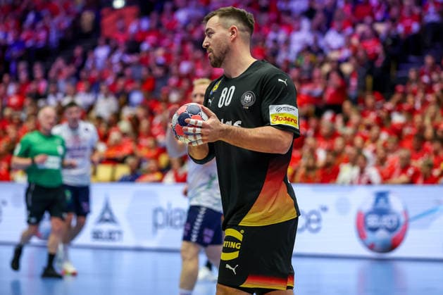 24 01 2026, Handball, Men s EHF EURO 2026, Germany Norway, Jyske Bank Boxen in Herning, Denmark, Main Round Jannik Kohlbacher Germany 80 Denmark