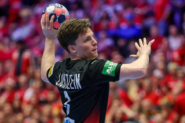 24 01 2026, Handball, Men s EHF EURO 2026, Germany Norway, Jyske Bank Boxen in Herning, Denmark, Main Round Nils Lichtlein Germany 03 Denmark