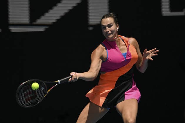 Australian Open 2026 MELBOURNE, AUSTRALIA - JANUARY 25: Aryna Sabalenka in action against Victoria Mboko (CAN) (not seen) during round 4 at the Australian Open grand slam tennis tournament at Melbourne Park in Melbourne, Australia on January 25, 2026. Mark Avellino Anadolu Melbourne Australia. Editorial use only. Please get in touch for any other usage.  Copyright: x2026xAnadoluxMarkxAvellinox