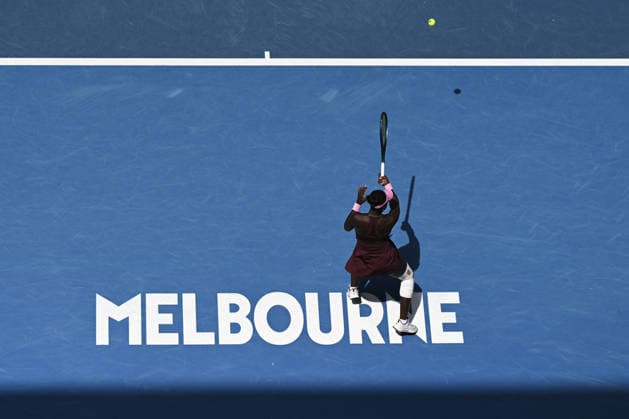 Australian Open 2026 MELBOURNE, AUSTRALIA - JANUARY 25: Victoria Mboko (CAN) in action against Aryna Sabalenka (not seen) during round 4 at the Australian Open grand slam tennis tournament at Melbourne Park in Melbourne, Australia on January 25, 2026 Mark Avellino Anadolu Melbourne Australia. Editorial use only. Please get in touch for any other usage.  Copyright: x2026xAnadoluxMarkxAvellinox