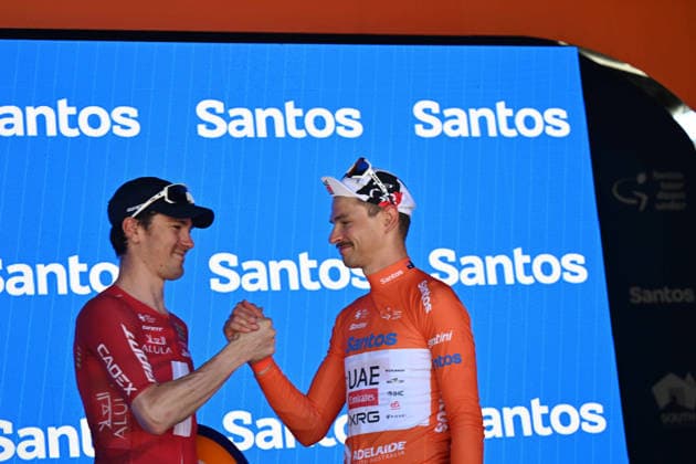 25-01-2026 Tour Down Under; Tappa 05 Stirling - Stirling; 2026, Jayco Aula; 2026, Uae Emirates - Xrg; Schmid, Mauro; Vine, Jai; Stirling; 