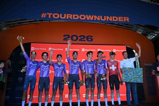 25-01-2026 Tour Down Under; Tappa 05 Stirling - Stirling; 2026, Jayco Aula; Schmid, Mauro; Hayman, Michael Mathew; Stirling; 