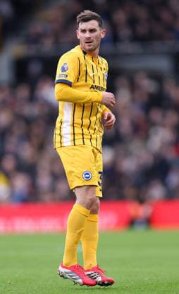 London, England, 24th January 2026. Pascal Groß of Brighton during the Fulham vs Brighton and Hove Albion Premier League match at Craven Cottage, London. Picture credit should read: David Klein Sportimage EDITORIAL USE ONLY. No use with unauthorised audio, video, data, fixture lists, club league logos or live services. Online in-match use limited to 120 images, no video emulation. No use in betting, games or single club league player publications. SPI_060_DK_FULHAM_BRIGHTON SPI-4482-0052