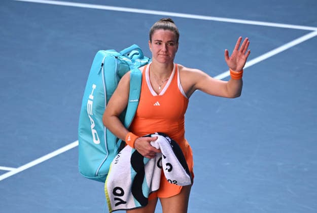 TENNIS AUSTRALIAN OPEN, Karolina Muchova of the Czech Republic departs following her loss in the Women™s 4th round match against Coco Gauff of USA on day 8 of the 2026 Australian Open tennis tournament at Melbourne Park in Melbourne, Sunday, January 25, 2026. ( NO ARCHIVING MELBOURNE VICTORIA AUSTRALIA  Copyright: xJOELxCARRETTx 20260125175213148898