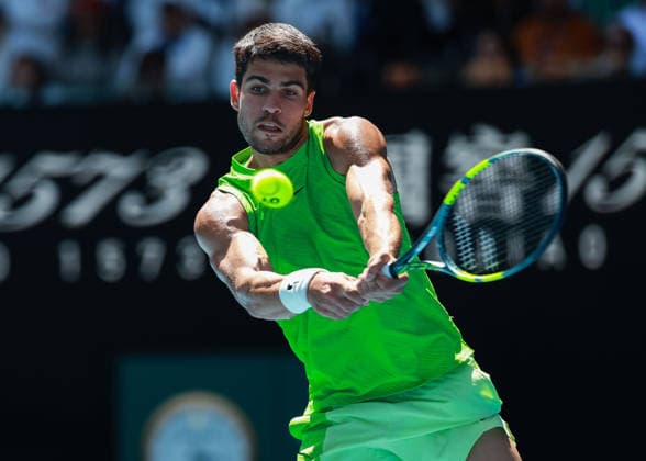 Carlos Alcaraz ESP Australian Open 2026, Melbourne Park, Melbourne, Victoria, Australia Copyright: xJuergenxHasenkopfx