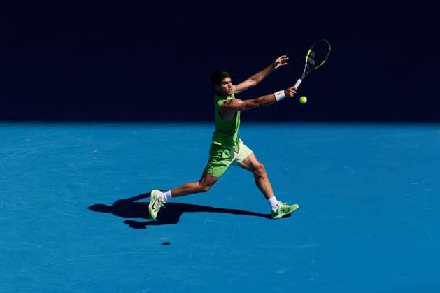 Carlos Alcaraz of Spain Australian Open tennis tournament, Day Eight, Melbourne Park, Australia - 25 Jan 2026Melbourne Melbourne Park Victoria (VIC) Australia  Copyright: xRachelxBach Shutterstockx 16380469bb
