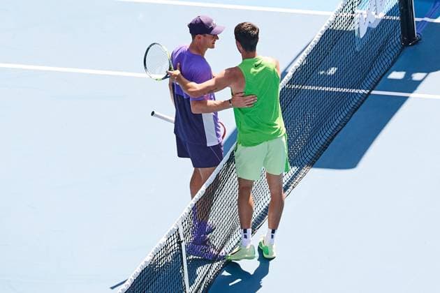 Carlos Alcaraz of Spain and Tommy Paul of the United States of America Australian Open tennis tournament, Day Eight, Melbourne Park, Australia - 25 Jan 2026Melbourne Melbourne Park Victoria (VIC) Australia  Copyright: xRachelxBach Shutterstockx 16380469bf