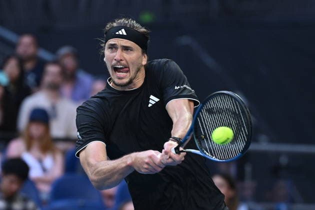 TENNIS AUSTRALIAN OPEN, Alexander Zverev of Germany in action during the Men™s 4th round match against Francisco Cerundolo of Argentina on day 8 of the 2026 Australian Open tennis tournament at Melbourne Park in Melbourne, Sunday, January 25, 2026. ( NO ARCHIVING MELBOURNE VICTORIA AUSTRALIA  Copyright: xJAMESxROSSx 20260125120990538638