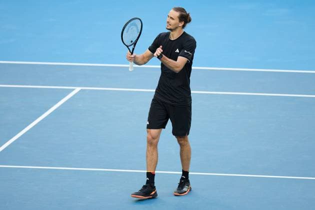 Alexander Zverev of Germany celebrates winning his match Australian Open tennis tournament, Day Eight, Melbourne Park, Australia - 25 Jan 2026Melbourne Melbourne Park Victoria (VIC) Australia  Copyright: xRachelxBach Shutterstockx 16380469cn
