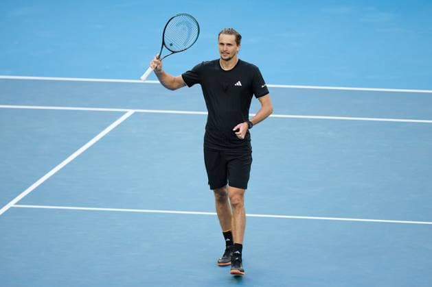 Alexander Zverev of Germany celebrates winning his match Australian Open tennis tournament, Day Eight, Melbourne Park, Australia - 25 Jan 2026Melbourne Melbourne Park Victoria (VIC) Australia  Copyright: xRachelxBach Shutterstockx 16380469cp