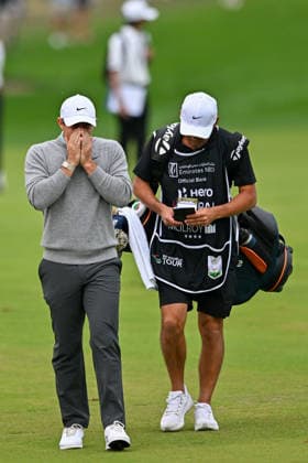Hero Dubai Desert Classic 2026 in UAE DUBAI, UNITED ARAB EMIRATES - JANUARY 25: Northern Irish golfer Rory McIlroy walk onto the course to compete in the fourth and final round of the Hero Dubai Desert Classic 2026 at Emirates Golf Club in Dubai, United Arab Emirates on January 25, 2026. Waleed Zein Anadolu Dubai United Arab Emirates. Editorial use only. Please get in touch for any other usage.  Copyright: x2026xAnadoluxWaleedxZeinx