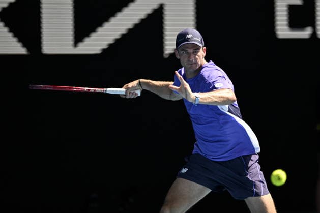 Australian Open 2026 MELBOURNE, AUSTRALIA - JANUARY 25: Tommy Paul of United States in action against Carlos Alcaraz of Spain (not seen) during round 4 at the Australian Open grand slam tennis tournament at Melbourne Park in Melbourne, Australia on January 25, 2026 Mark Avellino Anadolu Melbourne Australia. Editorial use only. Please get in touch for any other usage.  Copyright: x2026xAnadoluxMarkxAvellinox