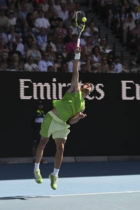 Australian Open 2026 MELBOURNE, AUSTRALIA - JANUARY 25: Carlos Alcaraz (ESP) in action against Tommy Paul (USA) (not seen) during round 4 at the Australian Open grand slam tennis tournament at Melbourne Park in Melbourne, Australia on January 25, 2026 Mark Avellino Anadolu Melbourne Australia. Editorial use only. Please get in touch for any other usage.  Copyright: x2026xAnadoluxMarkxAvellinox