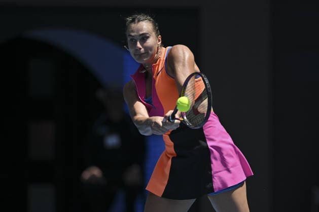 Australian Open 2026 MELBOURNE, AUSTRALIA - JANUARY 24: Aryna Sabalenka in action against Victoria Mboko (CAN) (not seen) during round 4 at the Australian Open grand slam tennis tournament at Melbourne Park in Melbourne, Australia on January 25, 2026 Mark Avellino Anadolu Melbourne Australia. Editorial use only. Please get in touch for any other usage.  Copyright: x2026xAnadoluxMarkxAvellinox