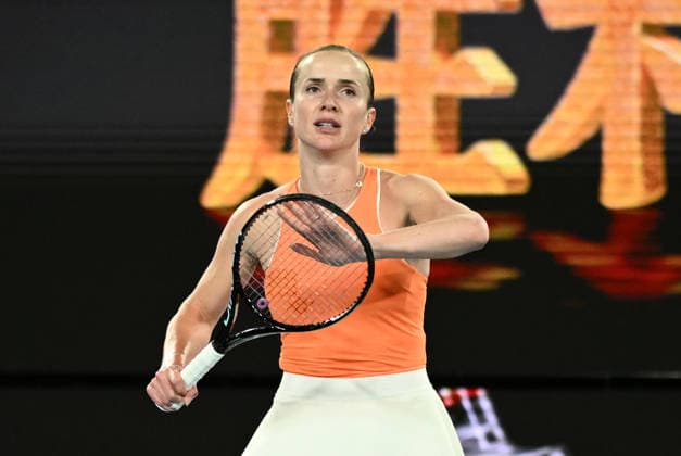 TENNIS AUSTRALIAN OPEN, Elina Svitolina of Ukraine celebrates after winning the Women™s 4th round match against Mirra Andreeva of Russia on day 8 of the 2026 Australian Open tennis tournament at Melbourne Park in Melbourne, Sunday, January 25, 2026. ( NO ARCHIVING MELBOURNE VICTORIA AUSTRALIA  Copyright: xJOELxCARRETTx 20260125142664210967