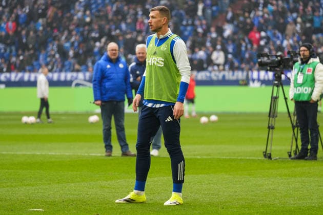 Germany Soccer 2 Bundesliga, Season 2025 26, 19 Matchday FC Schalke 04 vs 1 FC Kaiserslautern, 25 01 2026, Veltins Arena Gelsenkirchen, North Rhine-Westphalia Edin Džeko, Edin Dzeko FC Schalke 04, 10 Copyright: xLeonxFrickx