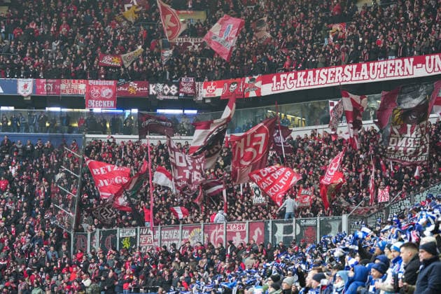 Germany Soccer 2 Bundesliga, Season 2025 26, Matchday 19 FC Schalke 04 vs 1 FC Kaiserslautern, 25 01 2026, Veltins Arena Gelsenkirchen, North Rhine-Westphalia Fans 1 FC Kaiserslautern Copyright: xLeonxFrickx