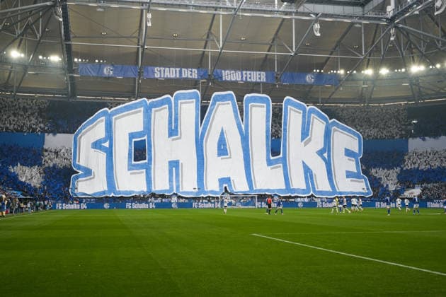 Germany Soccer 2 Bundesliga, Season 2025 26, 19 Matchday FC Schalke 04 vs 1 FC Kaiserslautern, 25 01 2026, Veltins Arena Gelsenkirchen, Nordrhein Westfalen Choreo Fans FC Schalke 04 Copyright: xLeonxFrickx