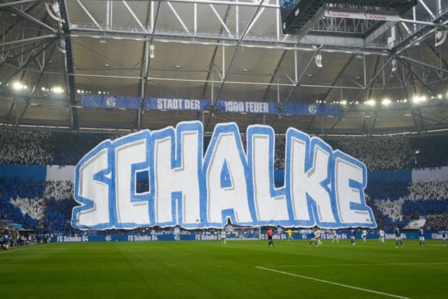 Germany Soccer 2 Bundesliga, Season 2025 26, 19 Matchday FC Schalke 04 vs 1 FC Kaiserslautern, 25 01 2026, Veltins Arena Gelsenkirchen, Nordrhein Westfalen Choreo Fans FC Schalke 04 Copyright: xLeonxFrickx