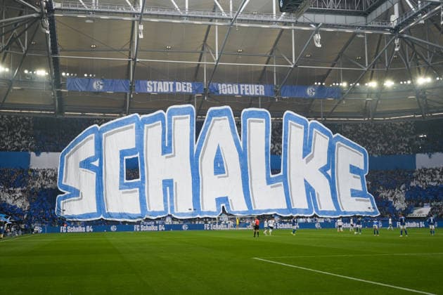 Germany Soccer 2 Bundesliga, Season 2025 26, 19 Matchday FC Schalke 04 vs 1 FC Kaiserslautern, 25 01 2026, Veltins Arena Gelsenkirchen, Nordrhein Westfalen Choreo Fans FC Schalke 04 Copyright: xLeonxFrickx