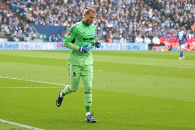 25 01 2026, xrekx, Football 2 Bundesliga, FC Schalke 04 1 FC Kaiserslautern v l Loris Karius FC Schalke 04 DFL DFB REGULATIONS PROHIBIT ANY USE OF PHOTOGRAPHS as IMAGE SEQUENCES and or QUASI VIDEO Gelsenkirchen