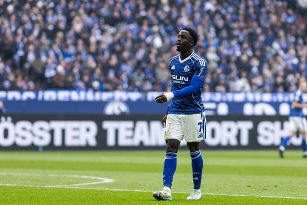 2 Soccer Bundesliga FC Schalke 04 1 FC Kaiserslautern 25 01 2026 Christian Gomis FC Schalke 04, 7 2 Soccer Bundesliga FC Schalke 04 1 FC Kaiserslautern Veltins Arena, Gelsenkirchen 25 01 2026 DFL regulations prohibit any use of photographs as image sequences and or quasi video Copyright: xBEAUTIFULxSPORTS Buriakovx
