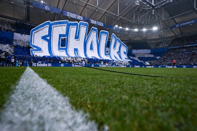 25 01 2026, Football, 2 Bundesliga, Season 2025 2026, Matchday 19, FC Schalke 04 1 FC Kaiserslautern, Fan choreo FC Schalke 04, xRHR FOTO YYx Copyright: KROEGER RHR-FOTOx RHR-FOTO YY
